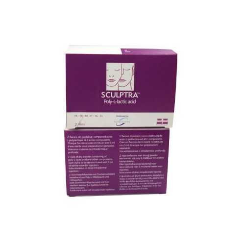 Sculptra PLLA Poly L Lactic 2vials acid BOTOX derma filler